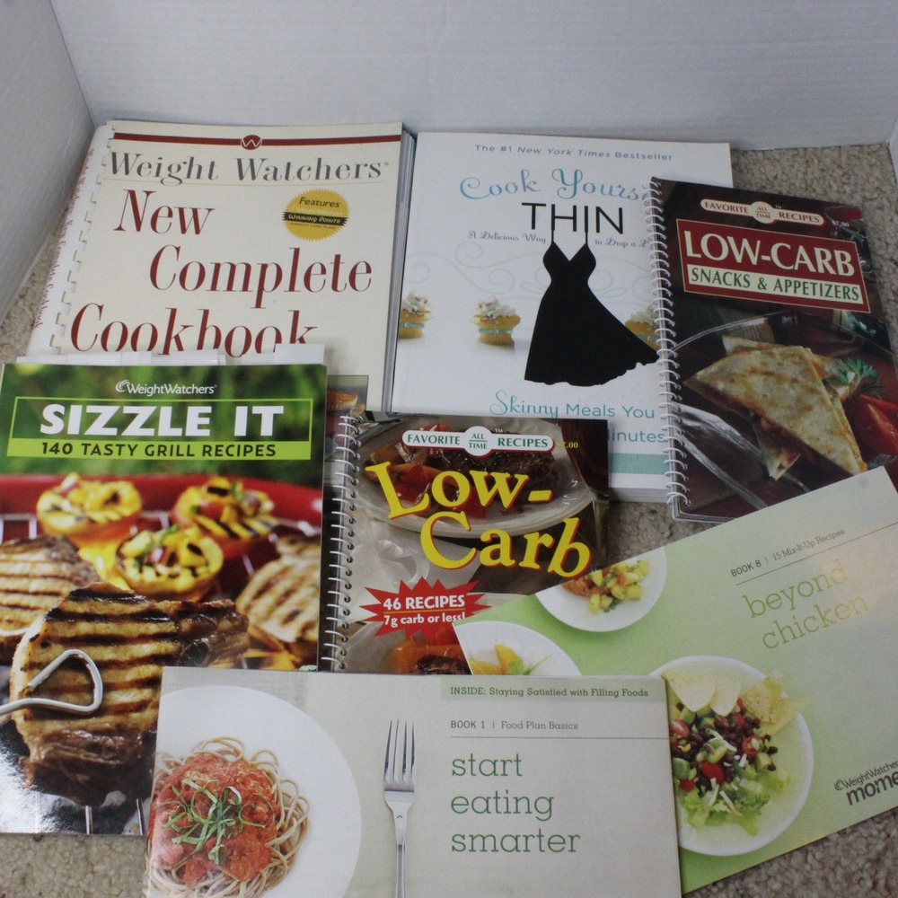 Weight Watchers Cookbook Lot Low Carb Healthy Recipes 7 Books Multicolor